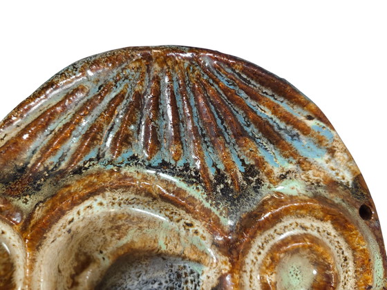 Image 1 of Mirostowice A. Zając Keramik Wandplatte Ø22cm – 1960s Mid Century Modern Polish Glazed Ceramic Wall Art