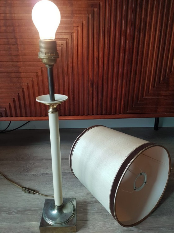 Image 1 of Lampe de table Kullmann Vintage Brass Textile - Etat d'origine