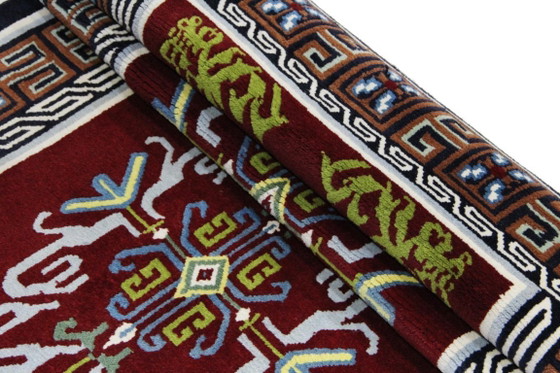 Image 1 of Original Hand-Knotted Old Chinese Peking Art Modern Rug 190 x 90 cm