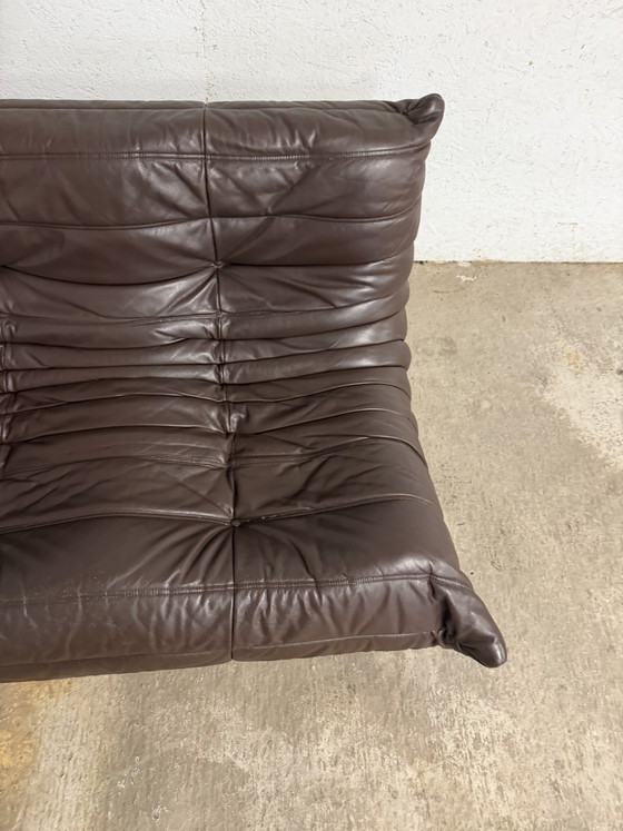 Image 1 of 100% authentic Ligne Roset Togo 3-seater in Chocolate leather