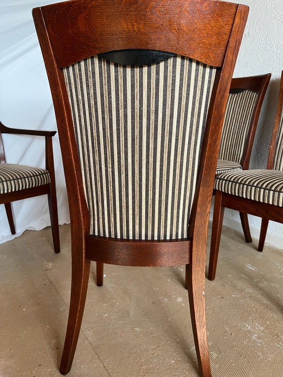 6 sillas de comedor Bannink Art Nouveau, Textil, Madera, Beige (foto 5 de 5)