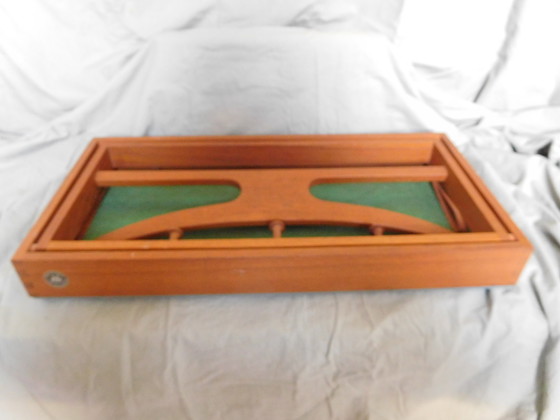 Image 1 of Danish folding sideboard/ coat rack by Hoff & Østergaard for Virum Møbelsnedkeri