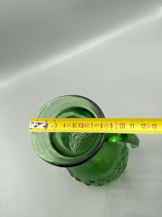 Vintage groene bubbelglazen kan – jaren 60-70 – Glazen & Karaffen, Glass (photo 7 of 7)