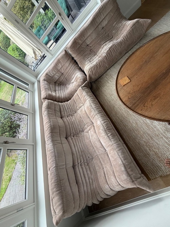Togo Ligne Roset tissu Laba-Marron glacé – Sofas, Textile (photo 2 of 6)