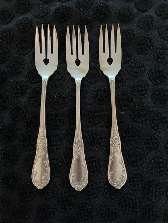 Image 1 of 6 cubiertos de pescado plateados