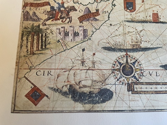 Image 1 of A Printing of the Original Map of Indian Ocean from 1960