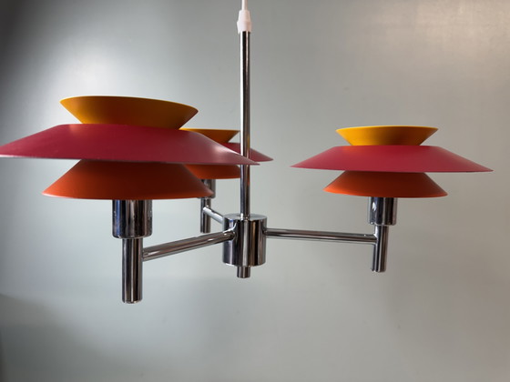 Kleurrijke Deense Design Hanglamp - Vintage Scandinavisch – Hanglampen, Metal (photo 11 of 15)