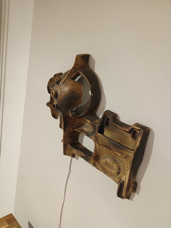 Image 1 of Lampada da parete in ceramica brutalista anni '70