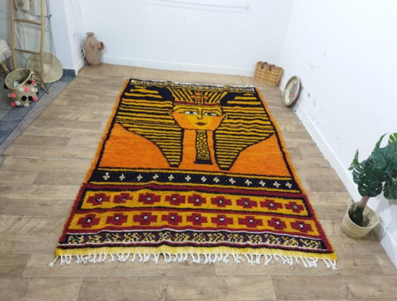 Image 1 of EXCLUSIEF Faraohoofd Beni Ourain tapijt - Unieke creatie (alleen door ons geproduceerd) - 290 cm x 196 cm