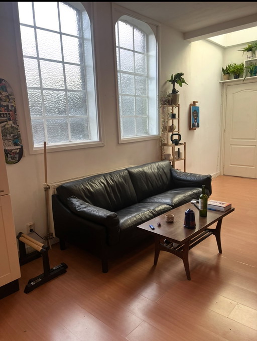 Skandinavisches Ledersofa Mid Century