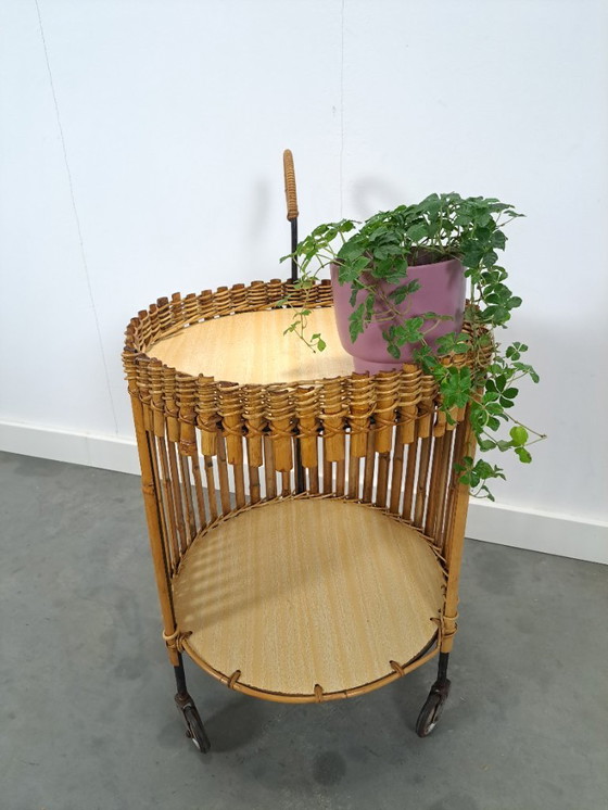 Image 1 of Carrito de bambú, mesa auxiliar