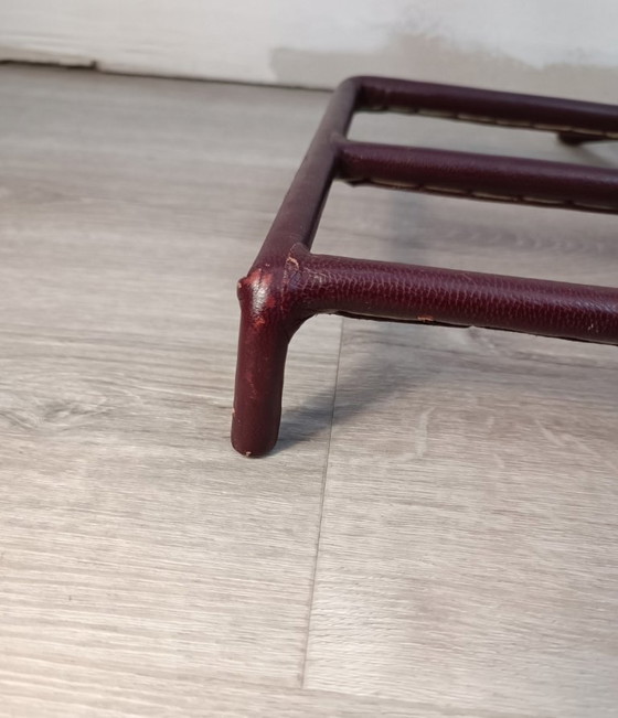 Image 1 of Valet de chambre gainé cuir par Jacques Adnet 1950s