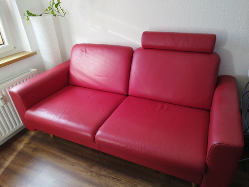 Stressless Sofa Couch Echtleder rot Modell Joy Leder Brick Red