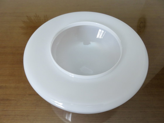 Image 1 of Plafonnier "demi sphère" en opaline blanche, 60s 70s