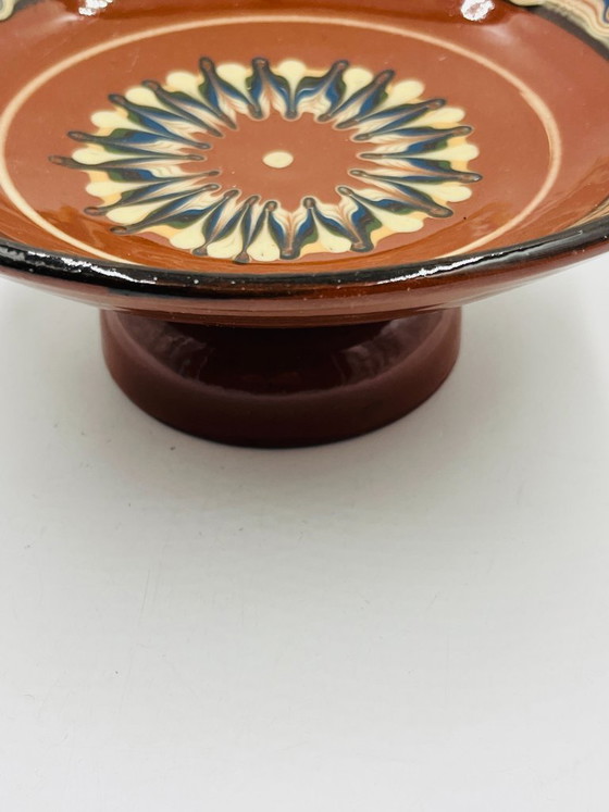 Image 1 of Troyan ceramic footed bowl from Bulgaria
