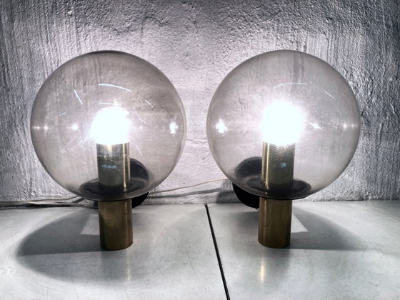 Image 1 of 2 ball wall lamps Bega Boom Glashütte Limburg 70s design