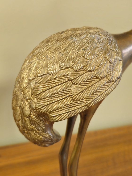 Image 1 of Grandi gru in ottone, uccelli gru, uccelli vintage