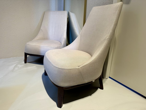 Ensemble Maxalto Febo en lilas très clair par Antonio Citterio – Fauteuils, Wood, Textile (photo 9 of 15)