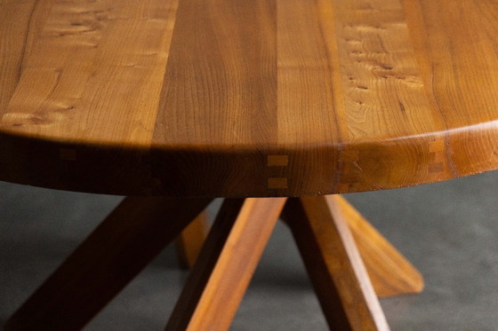 Image 1 of 'T21' Elm Dining Table by Pierre Chapo, France, 1973