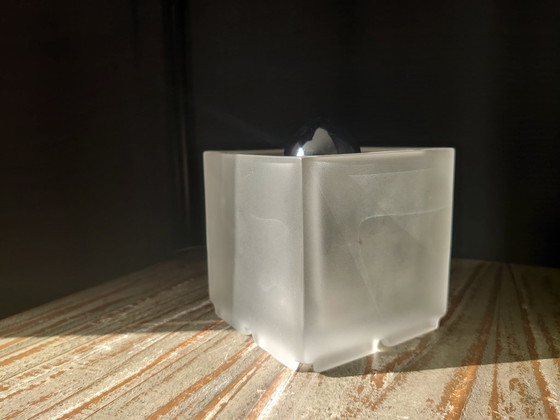 Image 1 of Vintage Nachtmann Leuchten glazen kubus tafellamp