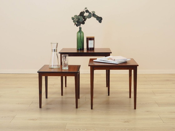 Image 1 of Set of three rosewood coffee tables, Danish design, 1960s, made in Denmark