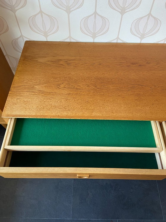 Image 1 of Vintage Danish oak wall cabinet/sideboard by Brouer Møbler