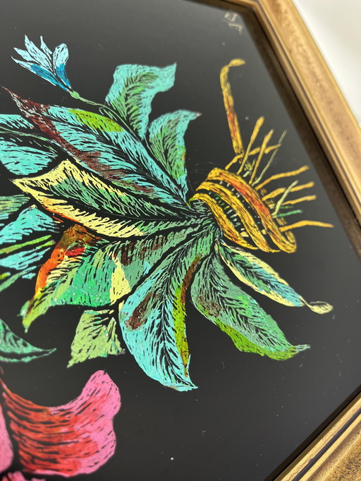 Bouquet of iridescent flowers