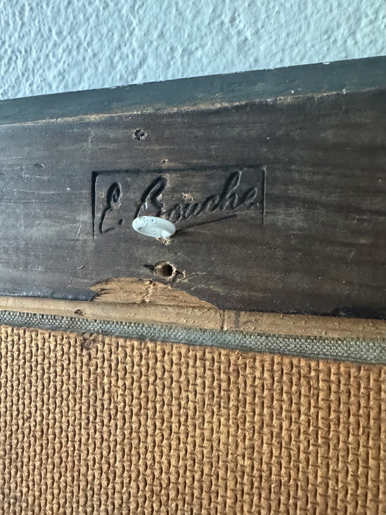 Image 1 of Farbiges Stilllebengemälde 20. Jahrhundert Rahmen E.Bouche