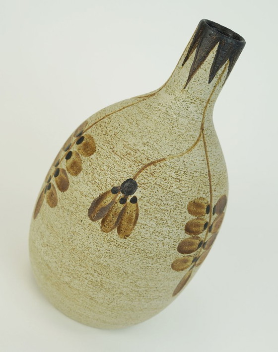 Image 1 of vintage sgrafo ceramic VASE sgrafo modern peter mueller 1970s model 1976