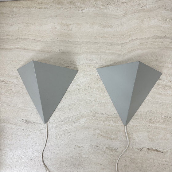 Image 1 of A Set of J. Hoogervorst for Anvia Almelo Vintage Dutch Metal Wall Lamp 1960s