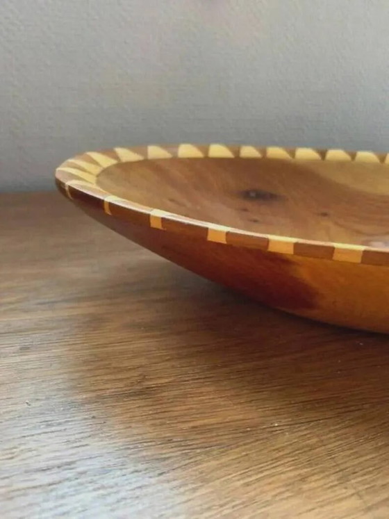 Ciotola per frutta orientale fatta a mano in legno di tuia - intarsio vintage, Ciotole, Marrone (foto 10 di 10)