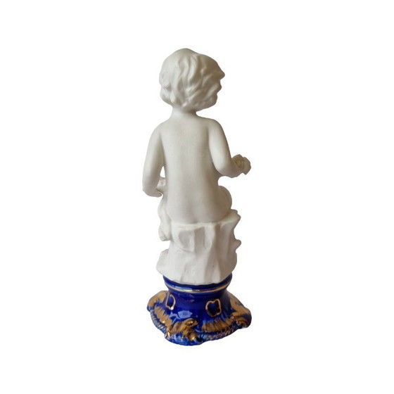 Image 1 of German porcelain figurine with little boy, 2nd half 20th century