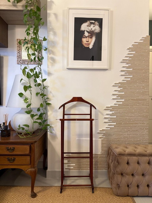 Fratelli Reguitti Valet stand vintage appendiabiti perchero madera diseño ropa dressboy organizador italiano servomuto gentlem