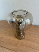 lampada da tavolo in vetro fumé