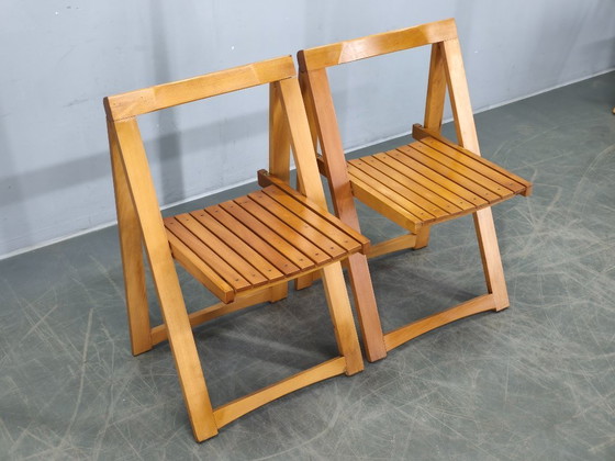Image 1 of Ensemble de 4 chaises pliantes Trieste d'Aldo Jacober pour Alberto Bazzani