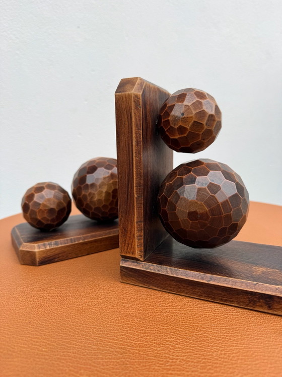 Fermacarte antichi con sfere di legno sfaccettate, Oggetti decorativi, Marrone (foto 4 di 15)