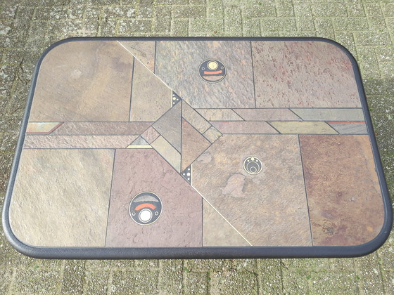 Image 1 of Tavolino da caffè brutalista in mosaico firmato da Paul Kingma, Paesi Bassi, anni '80