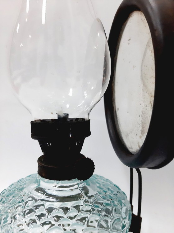 Image 1 of Lámpara de aceite de cristal antigua