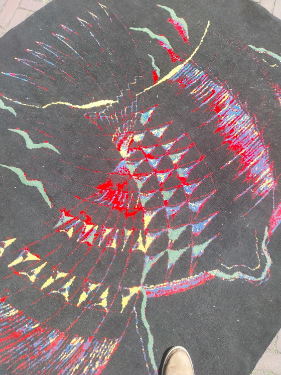 Image 1 of 1 tapis éclectique multicolore 225 x 160 cm années 1980