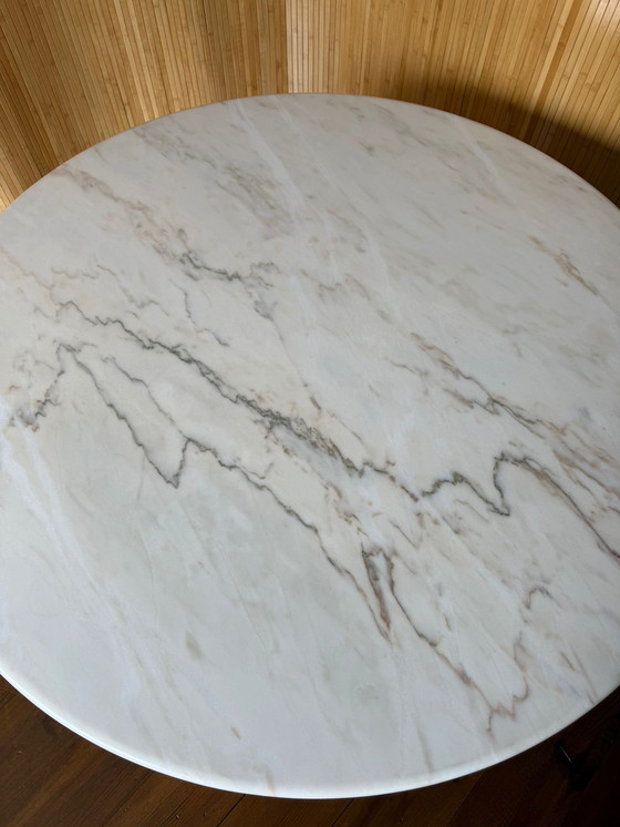 Image 1 of Table de salle à manger vintage design marbre 70s Mid Century