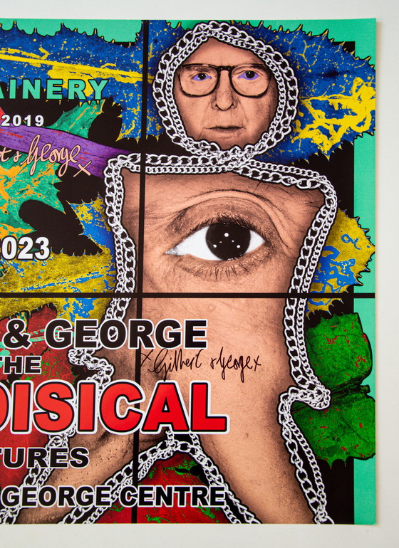 Image 1 of Gilbert & George Gesigneerde Poster / The Paradisical Pictures - Kettingmakerij / 59.4 x 84.1cm 23.4 x 33.1in (A1)