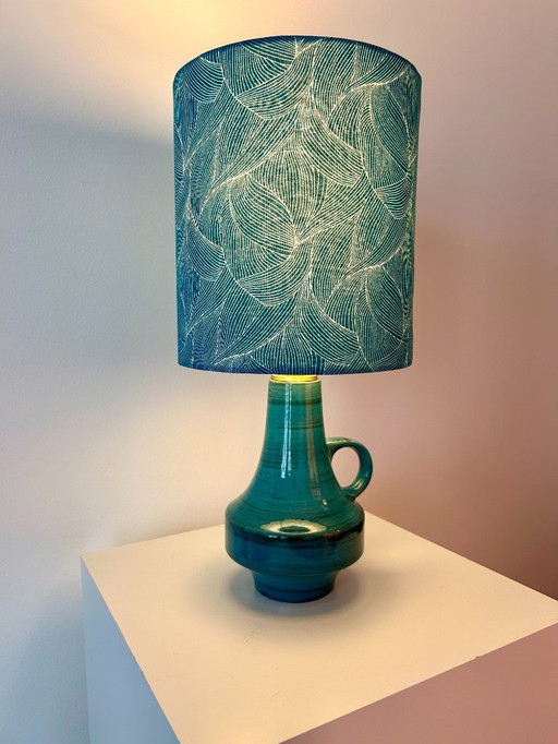 Snoerloze upcyclede keramieken vaaslamp van Carstens Tönnieshof, West-Duitsland, 1950