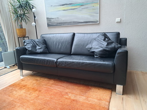 CANAPÉ EN CUIR NOIR TOPFORM