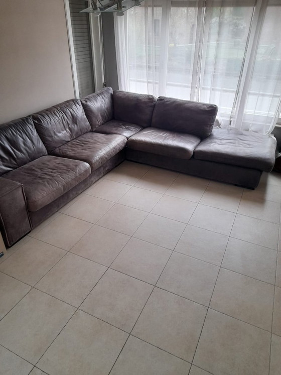 Image 1 of Divano angolare in pelle di bufalo - molto comodo - condizioni impeccabili
