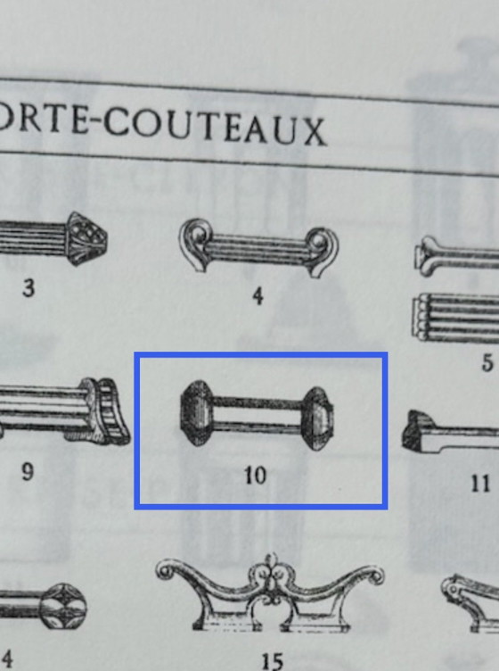 Image 1 of Porte-couteaux en cristal de Val Saint Lambert – Ensemble de 7 – Répertoriés dans le catalogue de 1913