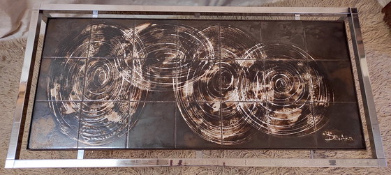 Image 1 of Couchtisch aus Keramik und Metall, signiert Belarti – 1960er/70er Jahre