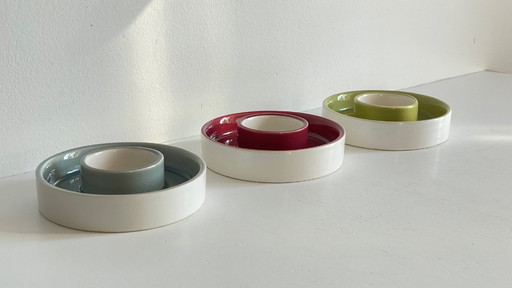 CANDLESTICKS Tealight Holder Crackled Ceramic