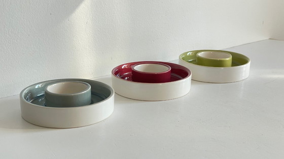 Image 1 of CANDLESTICKS Tealight Holder Crackled Ceramic