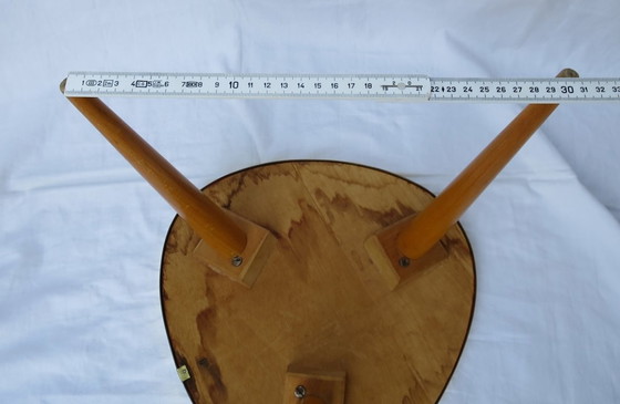 Image 1 of Mesa con forma de riñón, mesa auxiliar, mesa para flores, trípode, taburete para flores de 3 patas, banco para flores