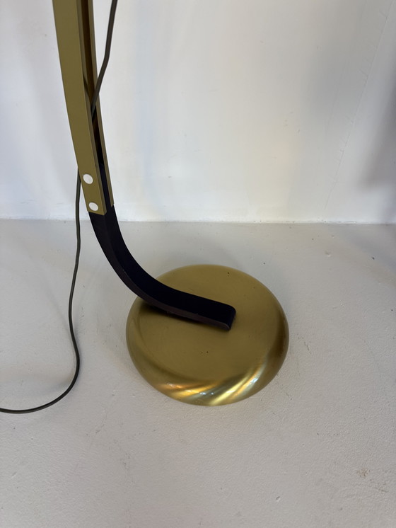 Image 1 of Lampada ad arco in ottone vintage, Harvey Guzzini anni '80